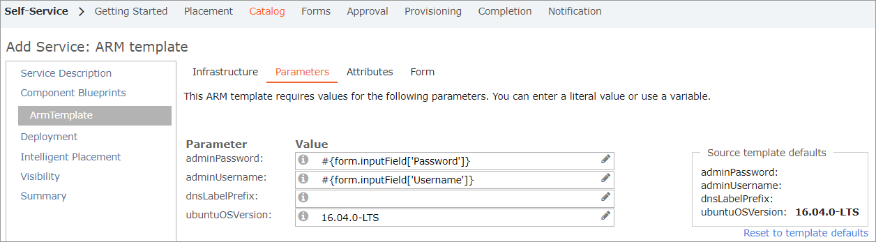 ARM Template Service