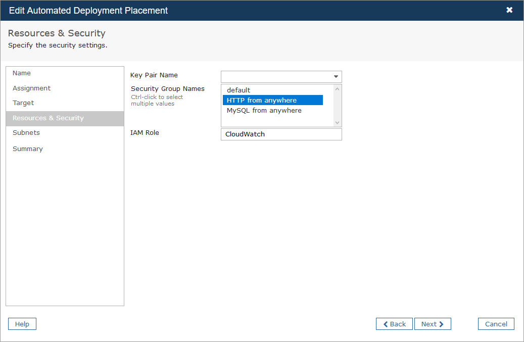 Deployment Destination IAM