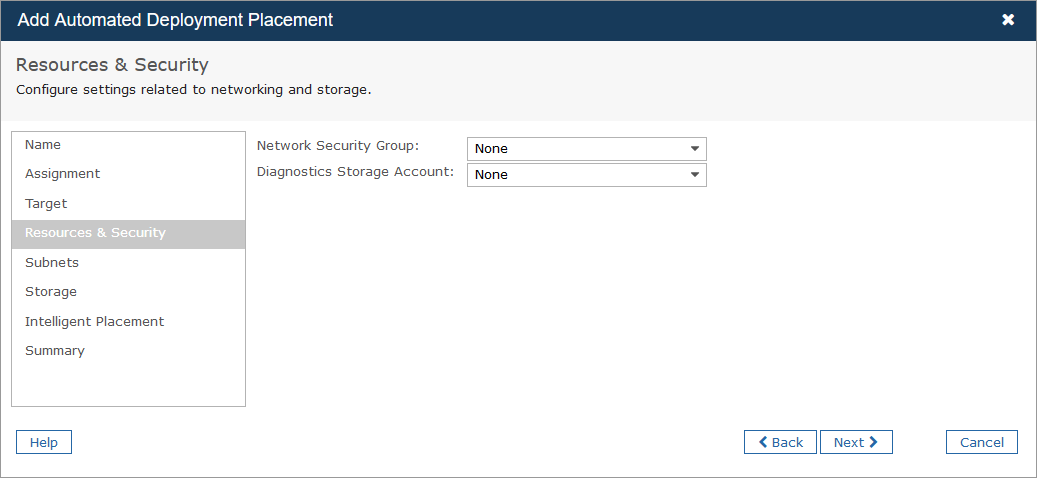 Diagnostics Storage Account