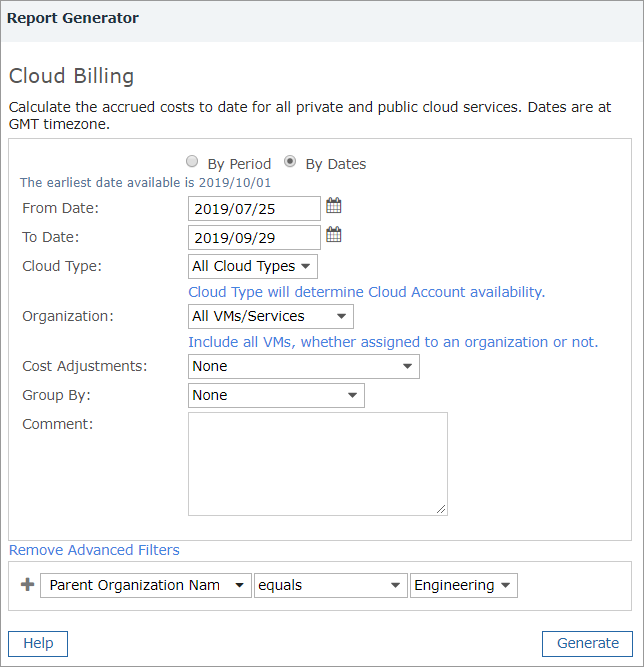 Cloud Billing Report Generator for parent orgs