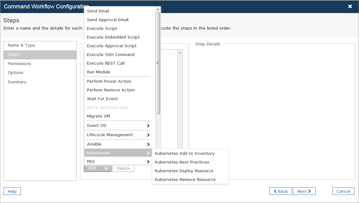 Pluggable Workflow Steps