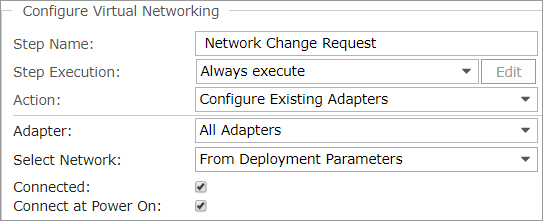 Configure Virtual Networking Step Details dialog